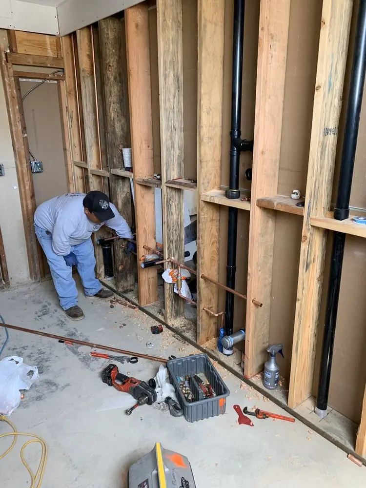 Commercial rough-in plumbing for Water Heater Replacement in Canton
